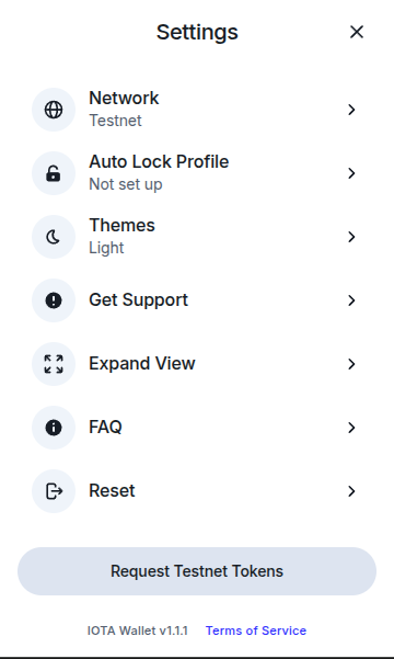 Settings